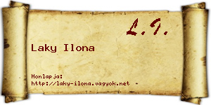 Laky Ilona névjegykártya